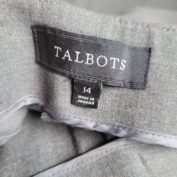 Talbots Womens Gray Dress Pants Size 14 Polyester & Viscose Blend With Side Zipp - Picture 5 of 5